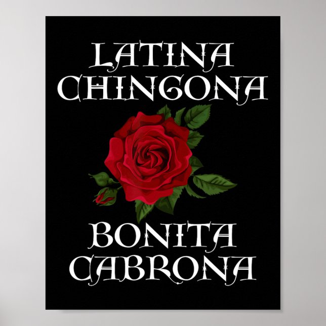 Chingona Bonita Cabrona Hispanic Chicana Feminist Poster (Framsidan)