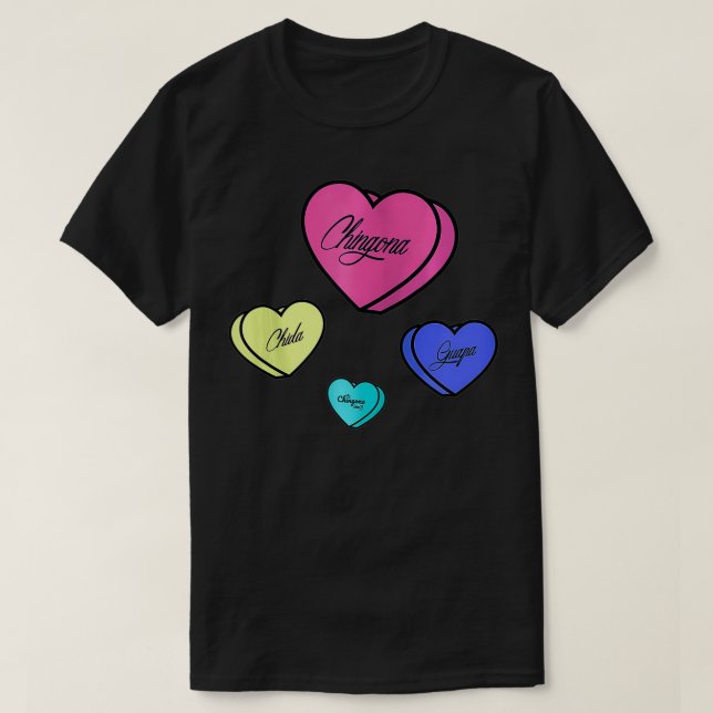 Chingona, Chida, Guapa Zip  T Shirt (Design framsida)