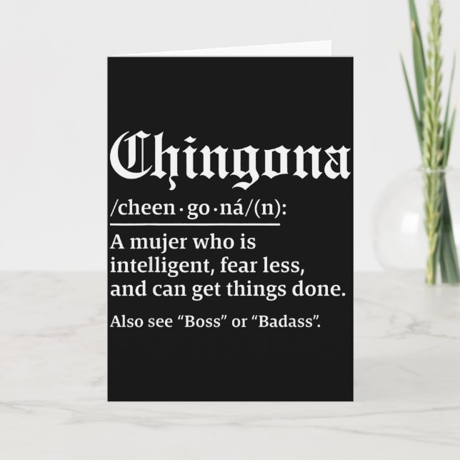Chingona Definition, Chillona Pero Chingona  Kort (Framsida)