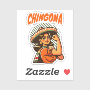 Chingona Latina Woman Hispanic Heritage Klistermärken