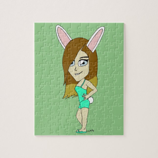 Chini Bunny flicka  Pussel (Vertikal)