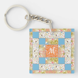 Chinmney Quilt Block Mönster Keychain