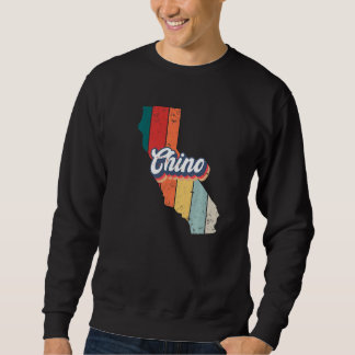 Chino City Retro Vintage Hometown California Premi Lång Ärmad Tröja
