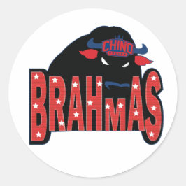 Chino Valley Brahmas Clear Sticker Runt Klistermärke