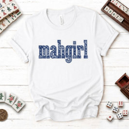 Chinoiserie Anpassad Bakre Namn Mahgirl T Shirt