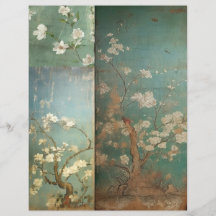 Chinoiserie Antikgrön & Äppelblom 1