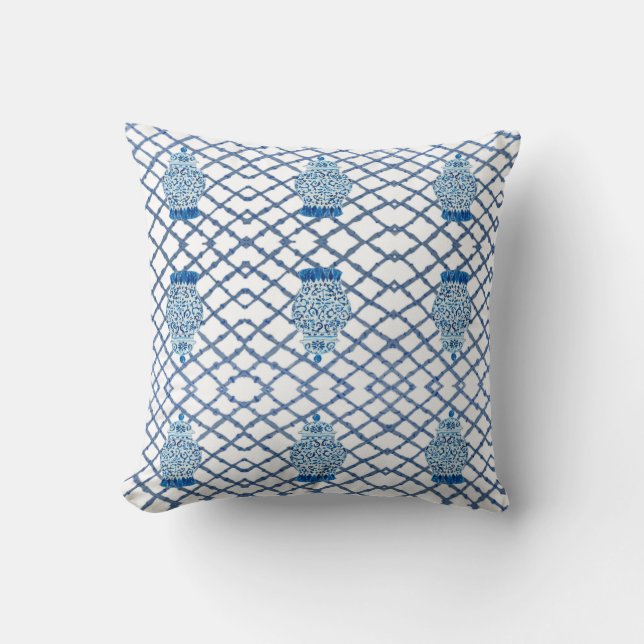 Chinoiserie Bamboo Ginger Burk Burk Dekorativ kudd Kudde (Framsida)