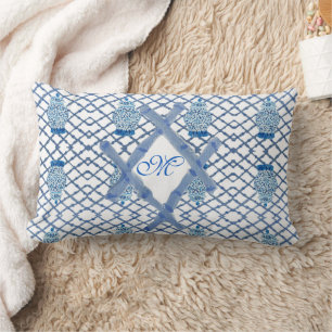 Chinoiserie Bamboo Ginger Burk Burk Dekorativ kudd Lumbarkudde