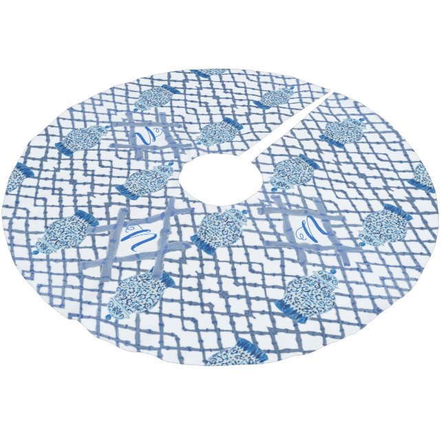 Chinoiserie Bamboo Ginger Burk Burk  Julgransmatta Borstad Polyester (Vinklad)