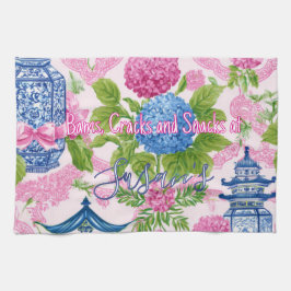Chinoiserie Bams Cracks och Snacks Anpassad Mahjon Kökshandduk