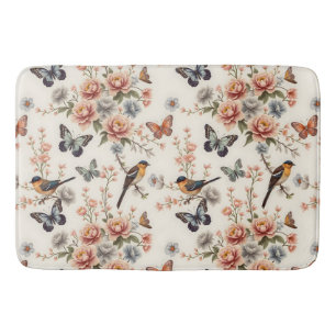 Chinoiserie Bird and Butterfly Harmony Badrumsmatta