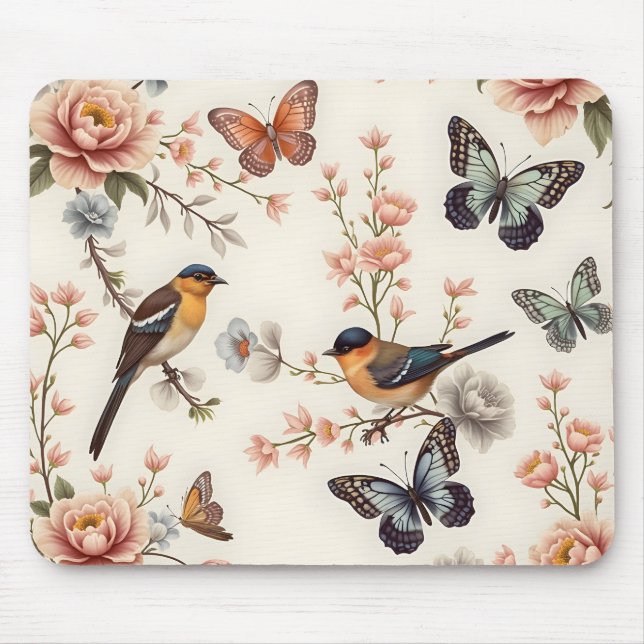 Chinoiserie Bird and Butterfly Harmony Musmatta (Framsidan)