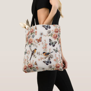 Chinoiserie Bird and Butterfly Harmony Tygkasse