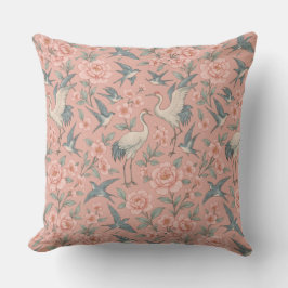 Chinoiserie Birds & Cherry Blommars Kudde