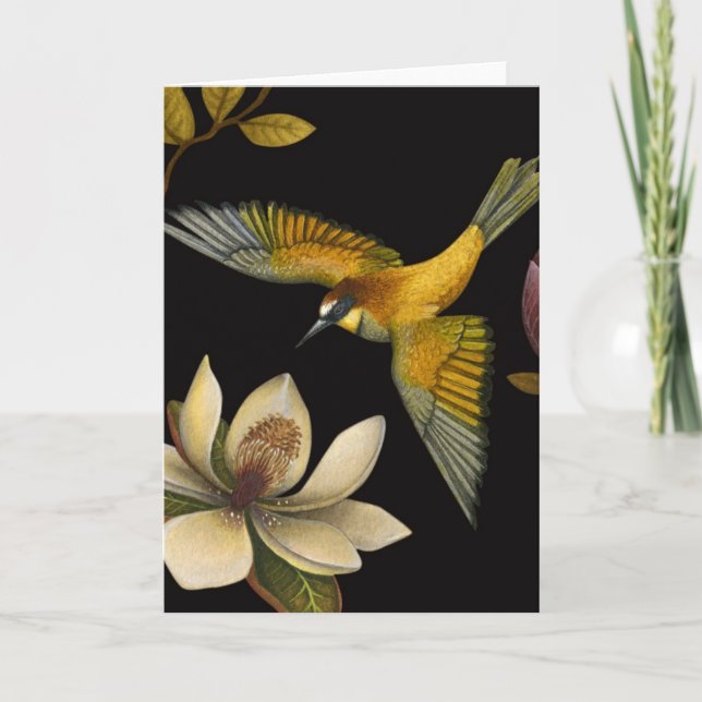 Chinoiserie Birds II - gratulationskort Kort (Framsida)