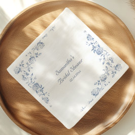 Chinoiserie Blå Bröllopsdusch Pappersservett