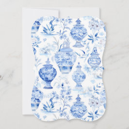 Chinoiserie Blå Inbjudan