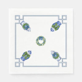 Chinoiserie Blå och Vit Jul Pappersservett
