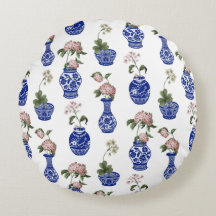 Chinoiserie blå vaser och blommor 