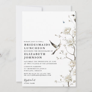 Chinoiserie Blommigt Garden Bridesmaids Luncheon Inbjudningar