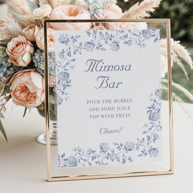 Chinoiserie Blommigt Möhippa Mimosa Pub Poster (Skapare uppladdad)