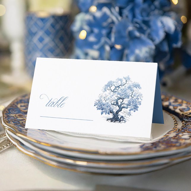 Chinoiserie Blossoming Träd Motif ID1094 Placeringskort (Skapare uppladdad)