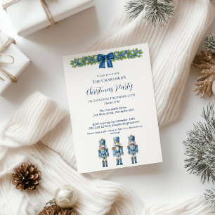 Chinoiserie Blue and White Nutcracker-jul Inbjudningar