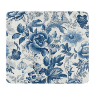 Chinoiserie Blue and White Peonies Blommigt Flower