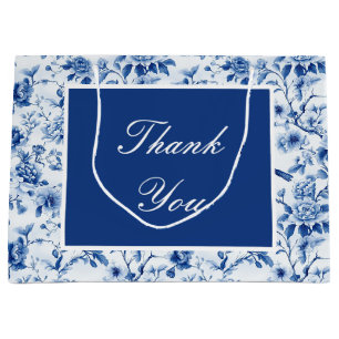 Chinoiserie Blue Birds and Flowers Baby Shower