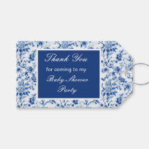 Chinoiserie Blue Birds and Flowers Baby Shower