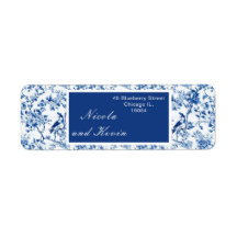 Chinoiserie Blue Birds and Flowers Bröllop