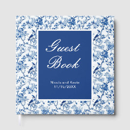 Chinoiserie Blue Birds and Flowers Wedding Gästböcker