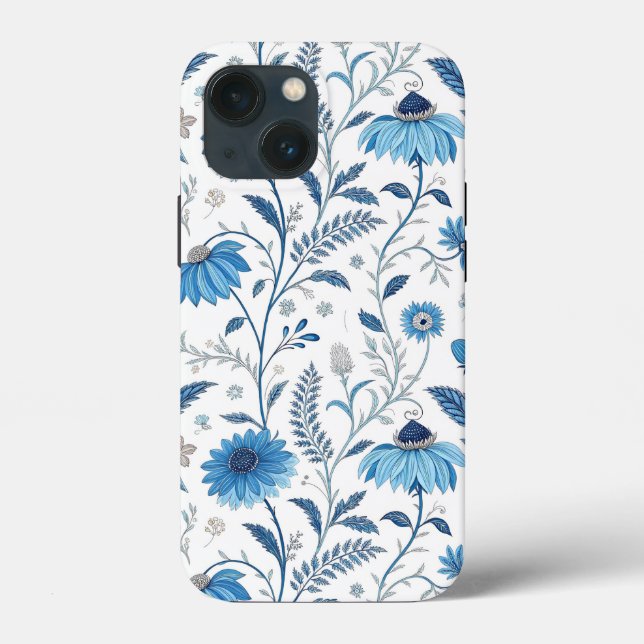 Chinoiserie Blue Echinacea Pattern (Baksida)