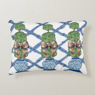 Chinoiserie Blue Ginger Burk lumbar Prydnadskudde