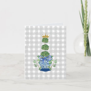Chinoiserie Blue Ginger Burk topiary Kort
