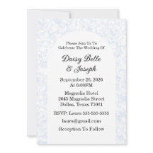 Chinoiserie Blue Peony Wedding Invitation