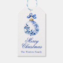 Chinoiserie Blue & White jul Ornament