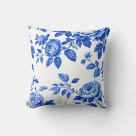 Chinoiserie Blue Willow and White Accent Pillo Kudde