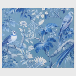 Chinoiserie Blue Wrapping Papper Presentpapper