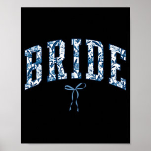 Chinoiserie Bride Blommigt Toile De Jouy Coquette Poster