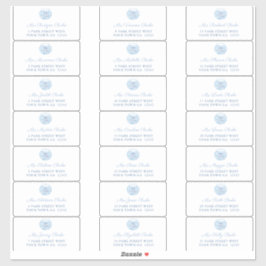 Chinoiserie Bröllop Guest EnKuvert Adressetiketter Klistermärken