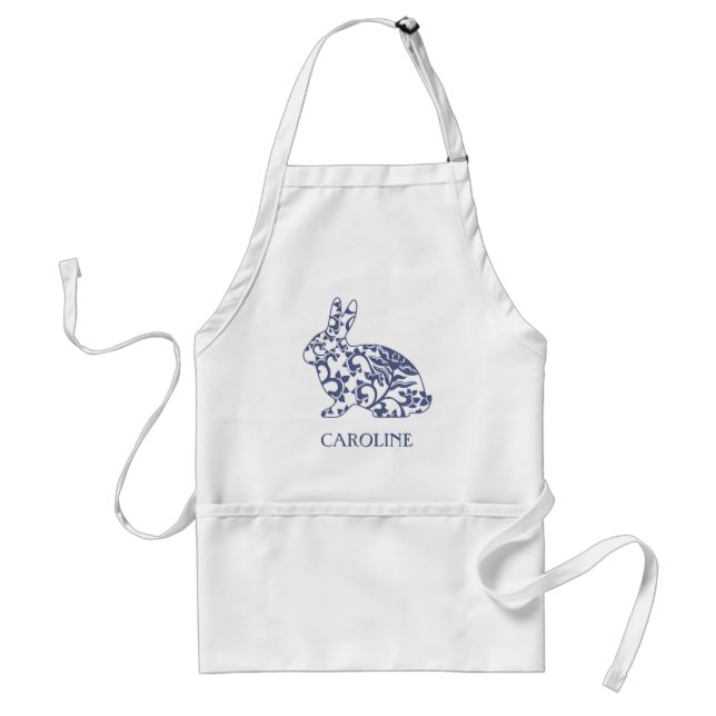 Chinoiserie Bunny Rabbit Personlig Apron Förkläde (Framsidan)
