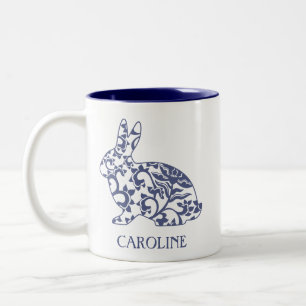Chinoiserie Bunny Rabbit Personlig mugg