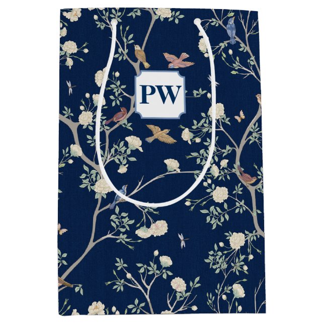 Chinoiserie Camellia Garden Navy Blue (Framsidan)