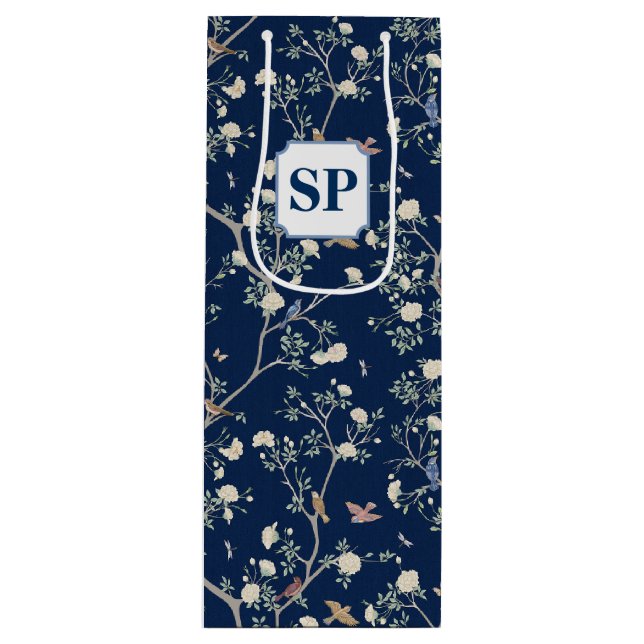 Chinoiserie Camellia Garden Navy Blue (Framsidan)