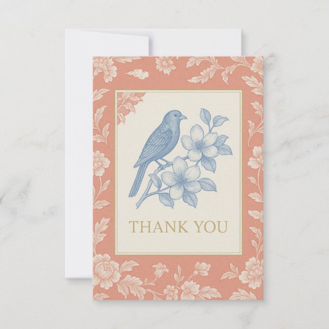 Chinoiserie Card Tack Kort (Framsida)