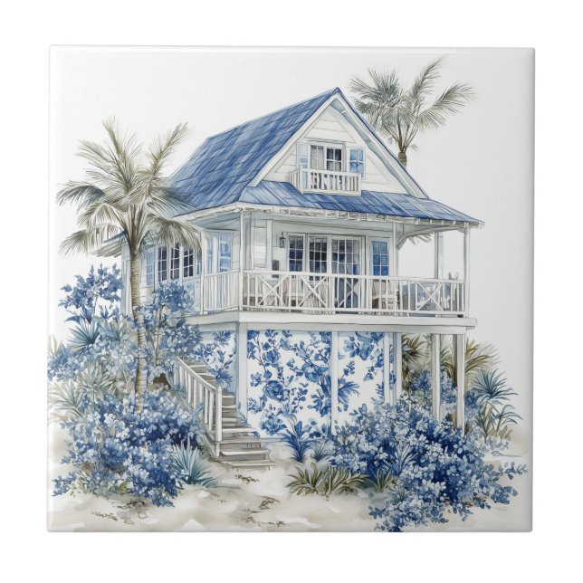 Chinoiserie Ceramic Tile Kakelplatta (Framsidan)