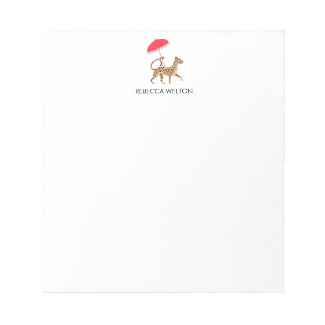 Chinoiserie Cheetah Note Pad Anteckningsblock (Framsida)