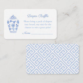 Chinoiserie Chic Diaper Raffle Baby Shower Tilläggskort