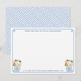 Chinoiserie Chic Fall Flowers Möhippa Party Tack Kort